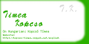 timea kopcso business card
