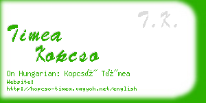 timea kopcso business card